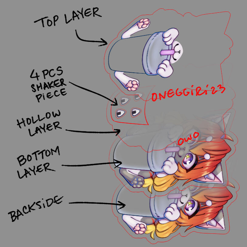 Layered 3D Keychain Concept